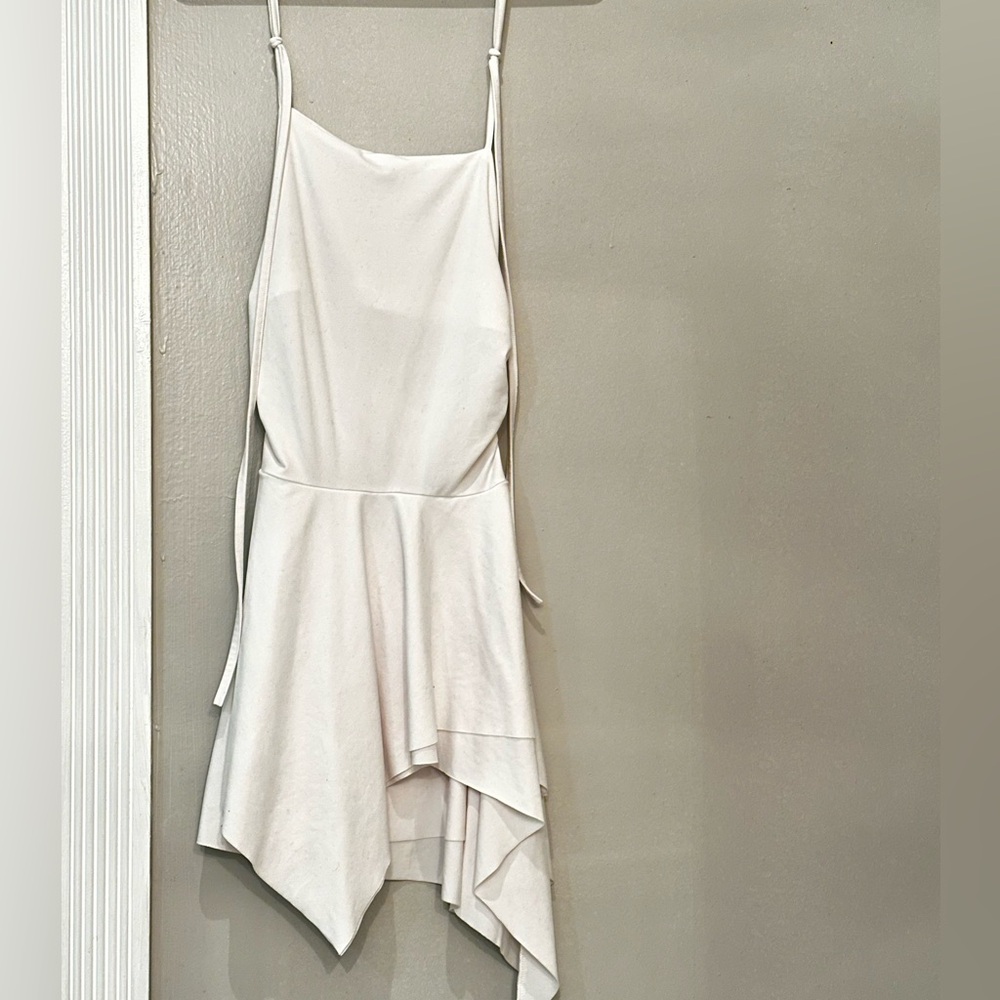 Chic Asymmetrical White Dress